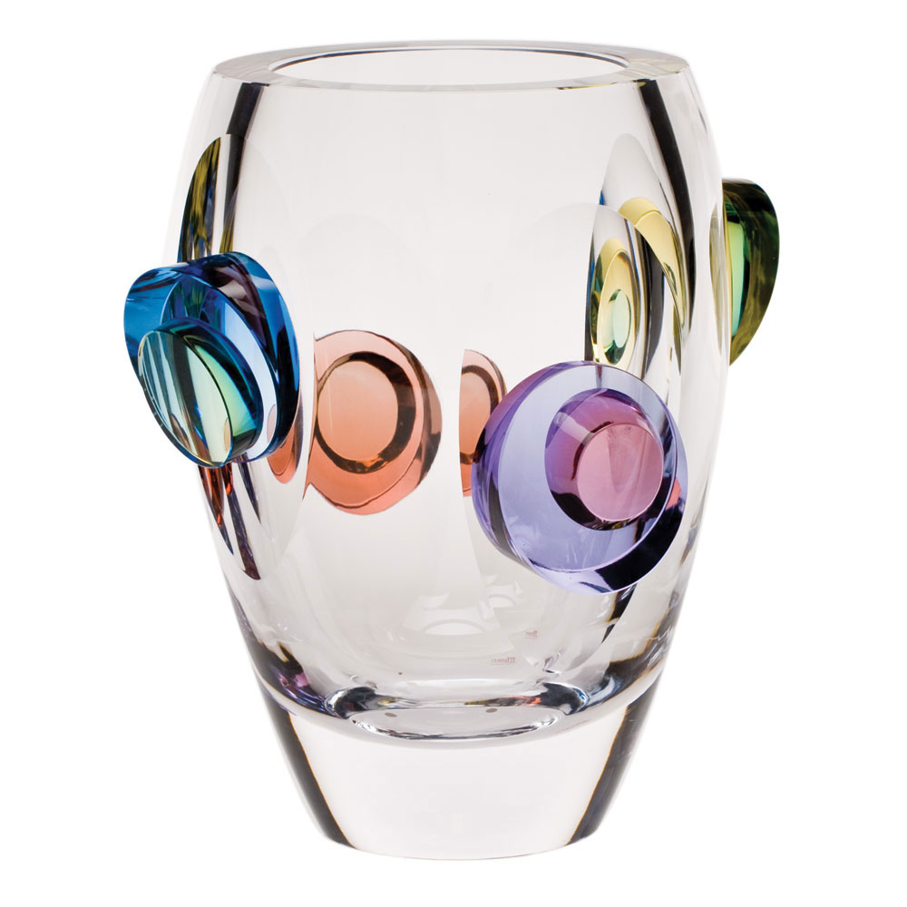 Moser Crystal Galaxy Vase 11.8" Multicolor