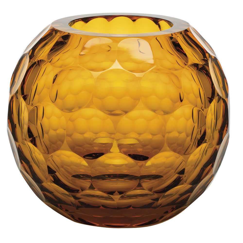 Moser Crystal Planet Moser Vase 9.3" Lenses - Topaz