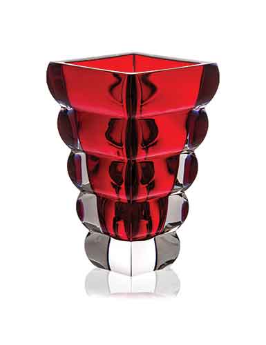 Rogaska Crystal, Adria Red 10" Crystal Vase