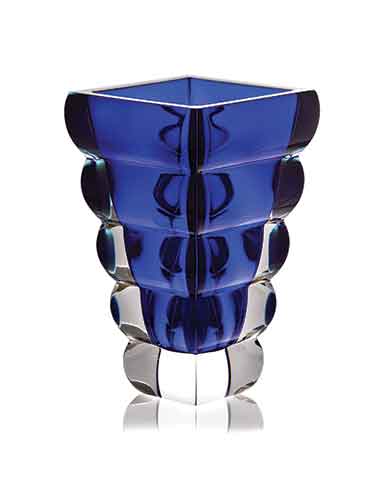 Rogaska Crystal, Adria Blue 10" Crystal Vase