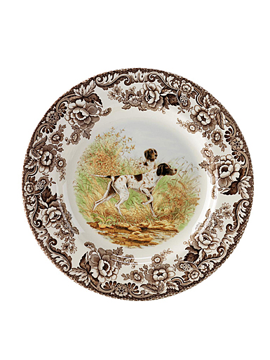 Spode Woodland Hunting Dogs Dinner Plate, Pointer