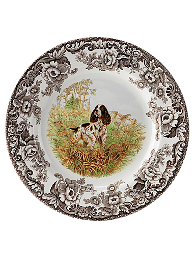 Spode Woodland Hunting Dogs Salad Plate, Spaniel