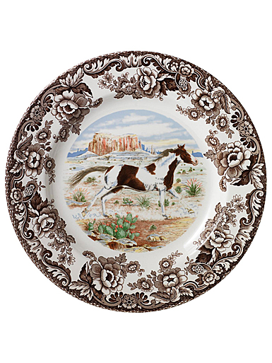 Spode Woodland Horses Dinner Plate, Paint