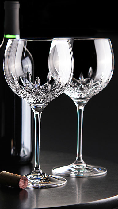 Waterford Crystal, Lismore Essence Balloon Wine, Pair