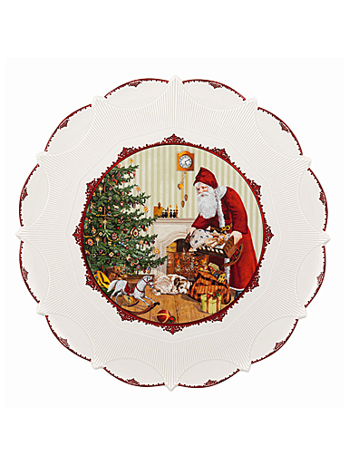 Villeroy and Boch Toys Fantasy Pastry Plate, Santa Brings Gifts