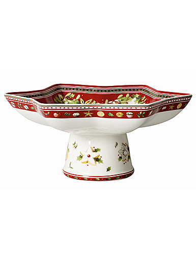 Villeroy and Boch 10.5" Winter Bakery Delight Footed Star Bowl, Star Shape