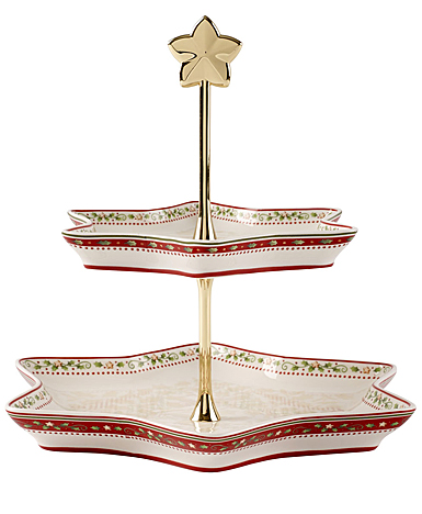 Villeroy and Boch Winter Bakery China Delight Two Tier Server, Holly