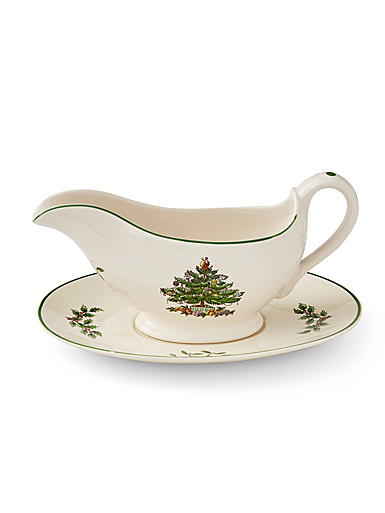 Spode Christmas Tree Serveware Gravy Boat with Stand