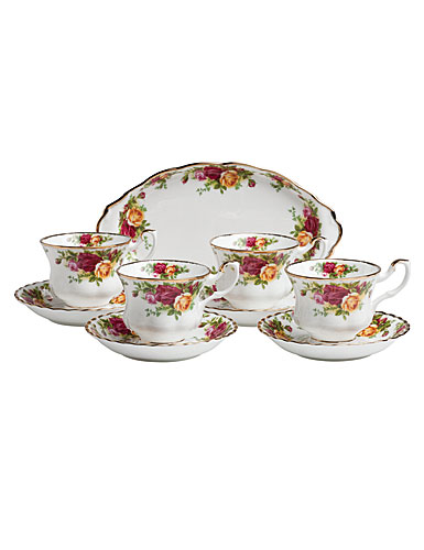 Royal Albert Old Country Roses 9-Piece Tea Set Completer