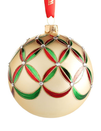 Waterford Heirloom Holiday Wedge Ball Ornament