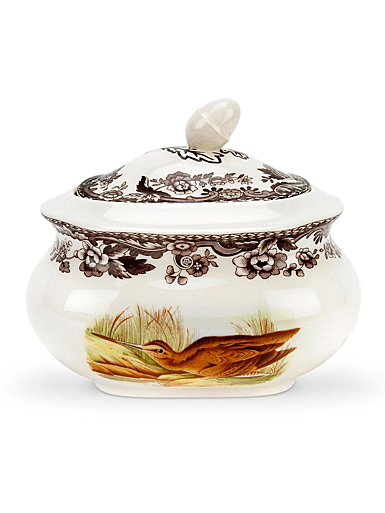 Spode Woodland Covered Sugar Bowl, Snipe, Pintail