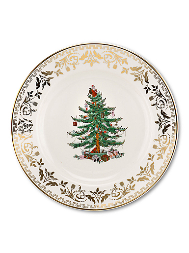 Spode Christmas Tree Gold Salad Plate, Single