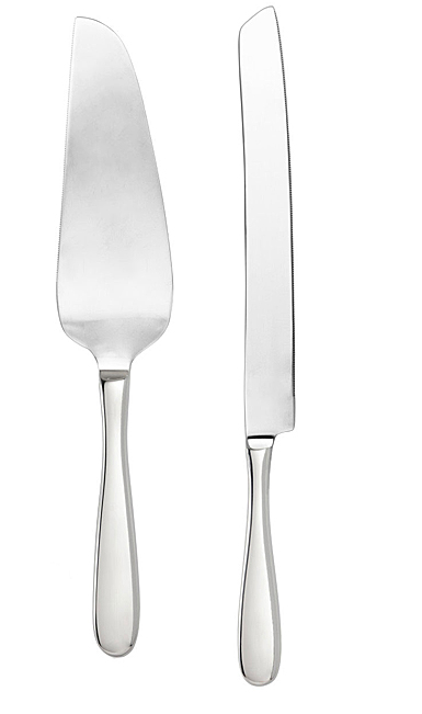 Fortessa Stainless Flatware Grand City Serrated Cake Server and Knife Set