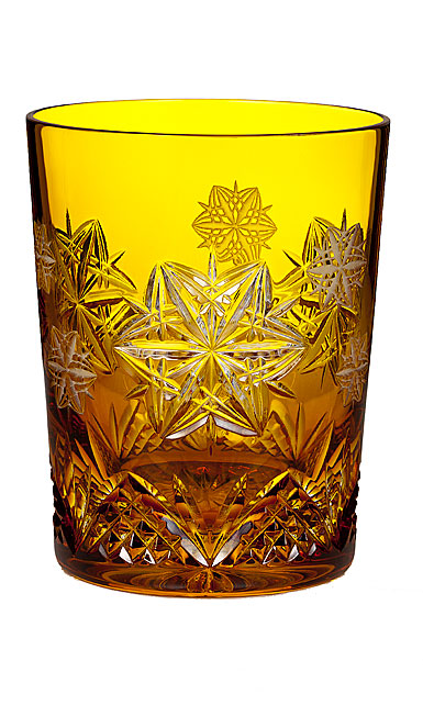 Waterford Crystal, Snowflake Wishes Peace Amber DOF Tumbler, Single