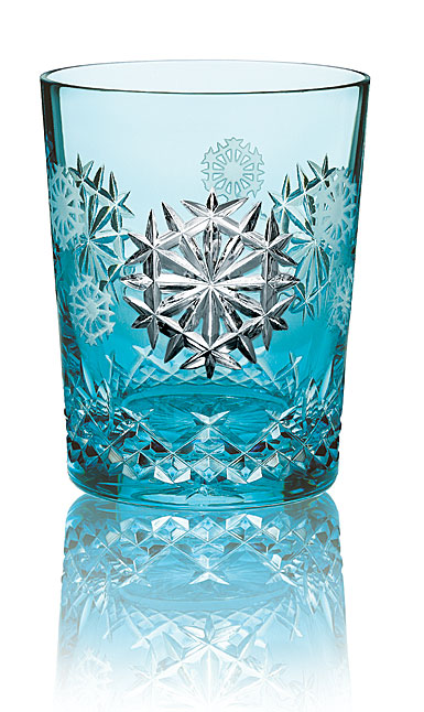 Waterford Crystal, Snowflake Wishes Happiness Aqua Crystal DOF Tumbler, Single