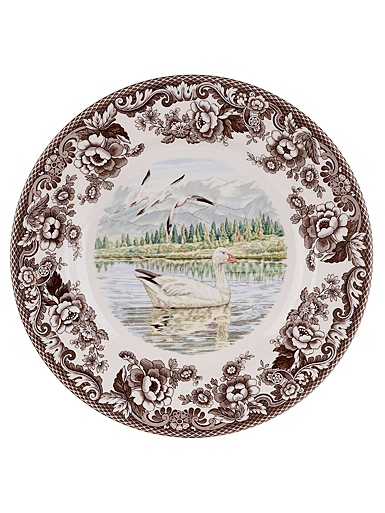 Spode Woodland Snow Goose Dinner Plate, Snow Goose