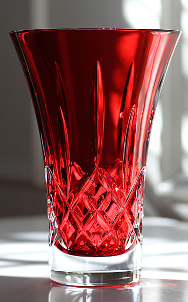 Waterford Colour Me Lismore Crimson Flared Vase