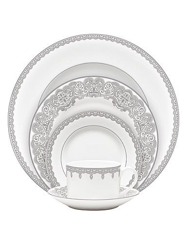 Waterford China Lismore Lace Platinum, 5 Piece Place Setting
