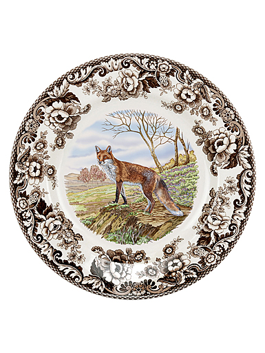 Spode Woodland Red Fox China Dinner Plate, Red Fox