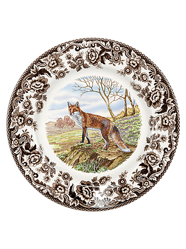 Spode Woodland Red Fox China Salad Plate, Red Fox