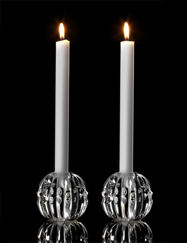 Waterford Illuminology Candela Ball Candlestick Pair