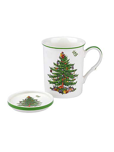 Spode Christmas Tree Serveware Mug And Coaster Set