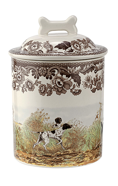 Spode Woodland Hunting Dogs Treat Jar, Assorted Dogs