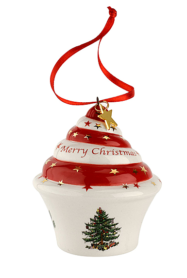 Spode 2023 Christmas Tree Cupcake Ornament