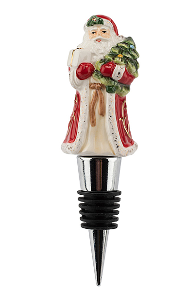 Spode Christmas Tree Figural Bottle Stopper, Santa