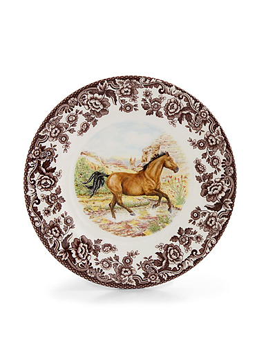 Spode Woodland Horses Salad Plate, American Quarter