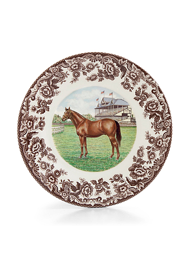 Spode Woodland Horses Salad Plate, Thoroughbred