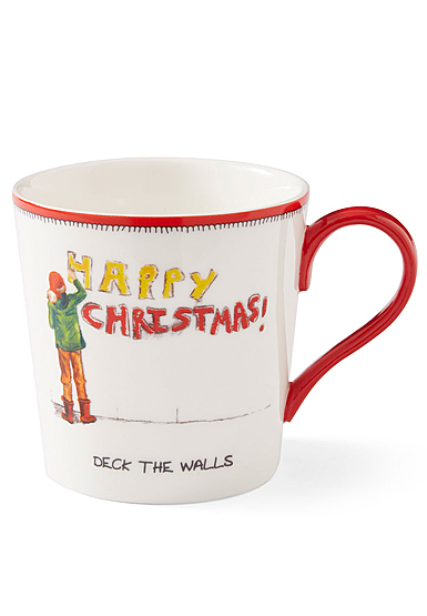 Kit Kemp, Spode Deck The Walls Happy Christmas Mug, Single
