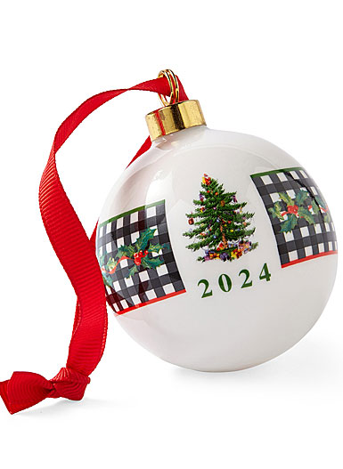 Spode 2024 Christmas Tree Annual Dated Ball Ornament 