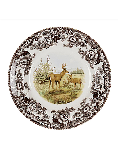 Spode Woodland American Wildlife Dinner Plate, Mule Deer