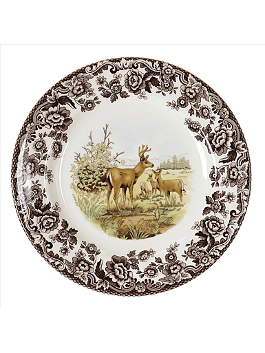 Spode Woodland American Wildlife Salad Plate, Mule Deer