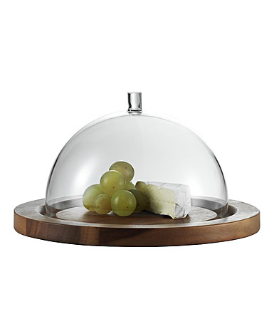 Jenaer Glas Cheese Dome With Acacia Plate