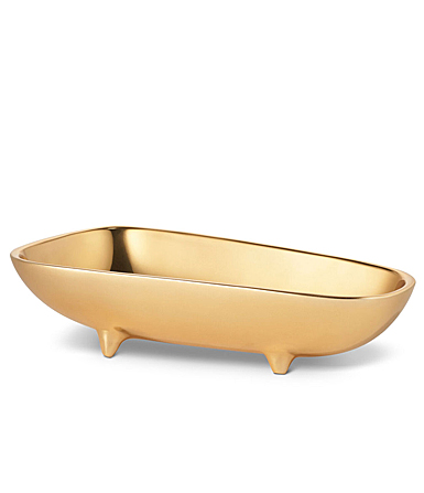 Aerin Valerio Footed Bowl, Gold