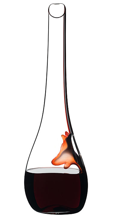 Riedel Dog Decanter, Red and Black