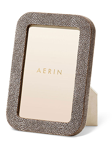 Aerin Modern Shagreen Frame, Chocolate - 5x7