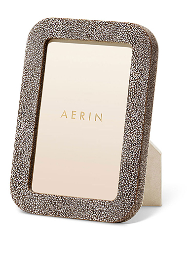 Aerin Modern Shagreen Frame, Chocolate - 8x10