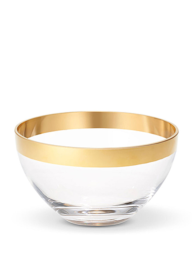 Aerin Gabriel Small Crystal Bowl, Clear, Gold