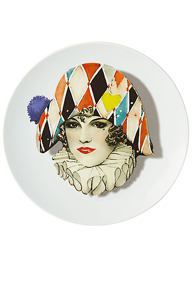 Vista Alegre Porcelain Christian Lacroix - Love Who You Want Dessert Plate Miss Harlequin
