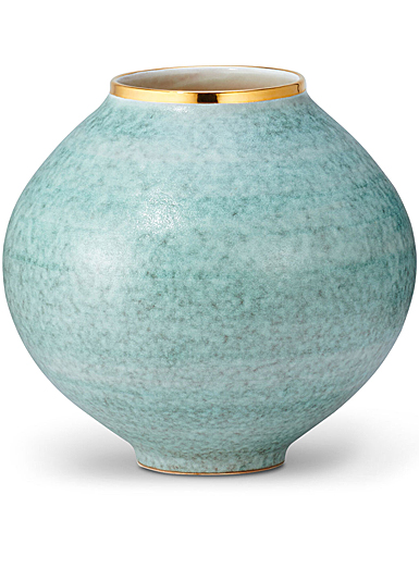 Aerin 9.2" Calinda Moon Vase, Blue Grotto