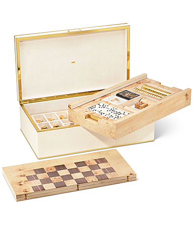 Aerin Classic Shagreen Game Set, Cream