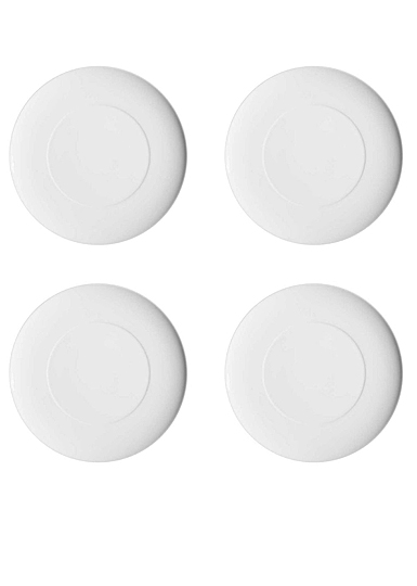 Vista Alegre Porcelain Domo White Dinner Plate, Set of 4