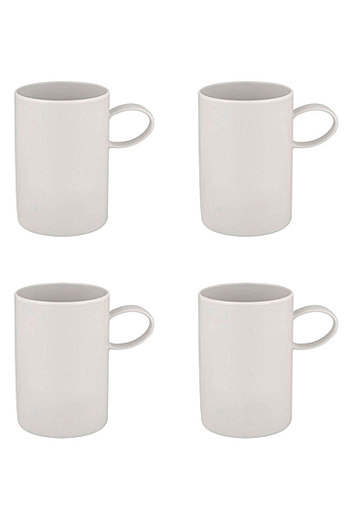 Vista Alegre Porcelain Domo White Mug, Set of 4