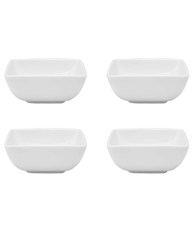 Vista Alegre Porcelain Carre White Sushi Bowl, Set of 4