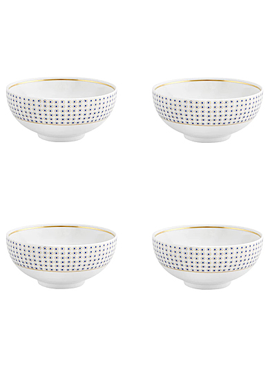 Vista Alegre Porcelain Constellation D'Or Soup Bowl, Set of 4
