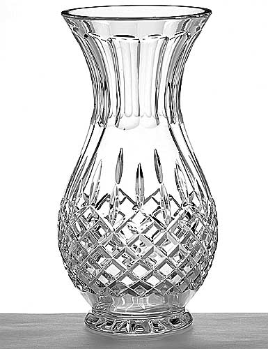 Galway Crystal Longford 12" Footed Bulb Vase