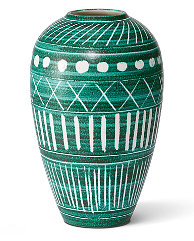 Aerin 14" Calinda Tapered Vase, Remini Green